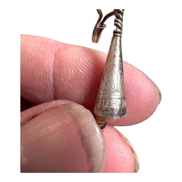 Matt Mitchell Native American Hummingbird Fetish Necklace Sterling Silver Heishi - Picture 13 of 16